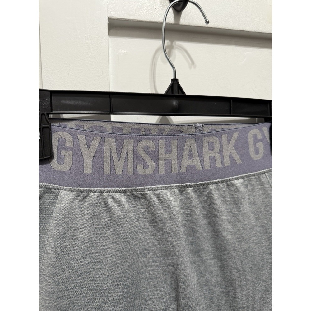 Gymshark Flex Seamless‎ Leggings Grey Purple Size M Gym Yoga Compression Workout - Picture 6 of 13